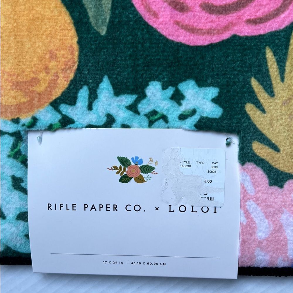 Rifle Paper Co. x Loloi Floral Delilah bath rug. - Picture 4 of 13